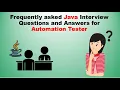 Frequently asked Java interview Questions for Automation Tester QA SDET Testing Part 1