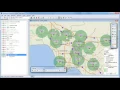 Maptitude 2018 Rings Radius Radii Maps with Demographics