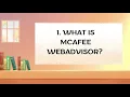 What is McAfee WebAdvisor and how does it work