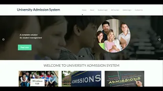 Python Django and MySQL Project on University Admission System