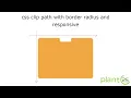 Css clip path with border radius using svg convert to pure css