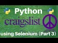 Craigslist Scraper with Python and Selenium Part 3