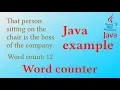 Word counter - Java example