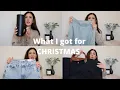 What I got for Christmas 2021 John Galt sweatpants Pacsun jeans Longchamp tote Uggs blanket