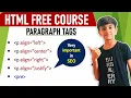 HTML Paragraph Tags Explained HTML Free Course for Beginners Code With Mahesh