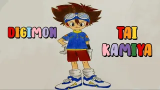 coloring digimon characters Tai Kamiya digimon