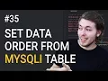 35 Set Data Order From MySQL Database PHP Tutorial Learn PHP Programming PHP for Beginners