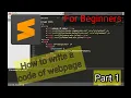 how to write a programme in sublime text and save it