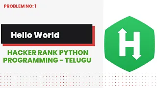 Introduction Hackerrank Python Programming Telugu