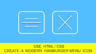 How To Create Hamburger Menu Icon Buttons Animated Menu Hamburger Toggle Menu icon Use Html And Css