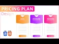 How To Create a Cool Design Pricing Plan Section Using HTML CSS Step By Step Tutorial