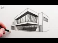 How to Draw a Modern House using Two-Point Perspective Narrated Pencil Drawing