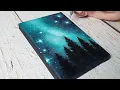 galaxy painting on black canvas easy acrylic painting ideas for beginners