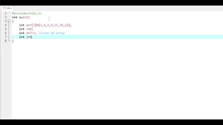 How to reverse an Array C program