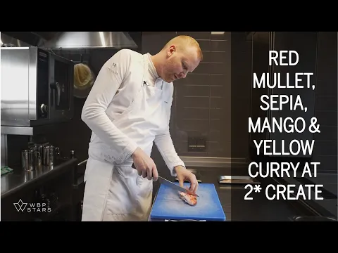 AMAZING RED MULLET with Sepia, mango & yellow curry at 2 star CREATE in The Netherlands