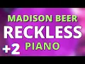 RECKLESS (+2) Piano Lower Key Karaoke/Instrumental Madison Beer