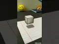 Floating Cube illusion Drawing Anamorphic illusion