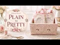 Easy Shabby Chic Wood Crate Makeover Pretty Craft Storage Idea MyPaperAffair