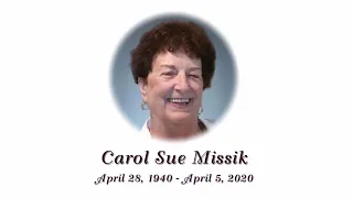 Carol Missik Funeral Service April 9 2020 at McGonigle Funeral Home