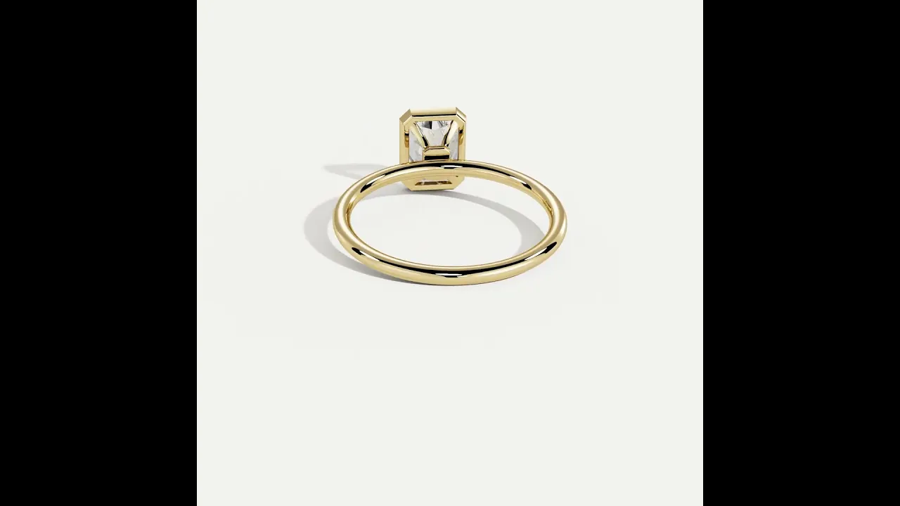 Nyla丨14K Solid Gold 1CT Solitaire Lab-Grown Diamond Bezel Engagement Ring
