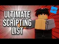 The Ultimate Scripting List For Starter Scripters