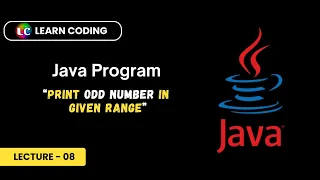 Java program to print all Odd numbers between 1 to N Learn Coding