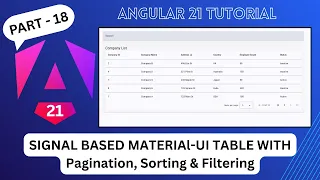 Signal based Material-UI table with pagination sorting and filtering in angular 21
