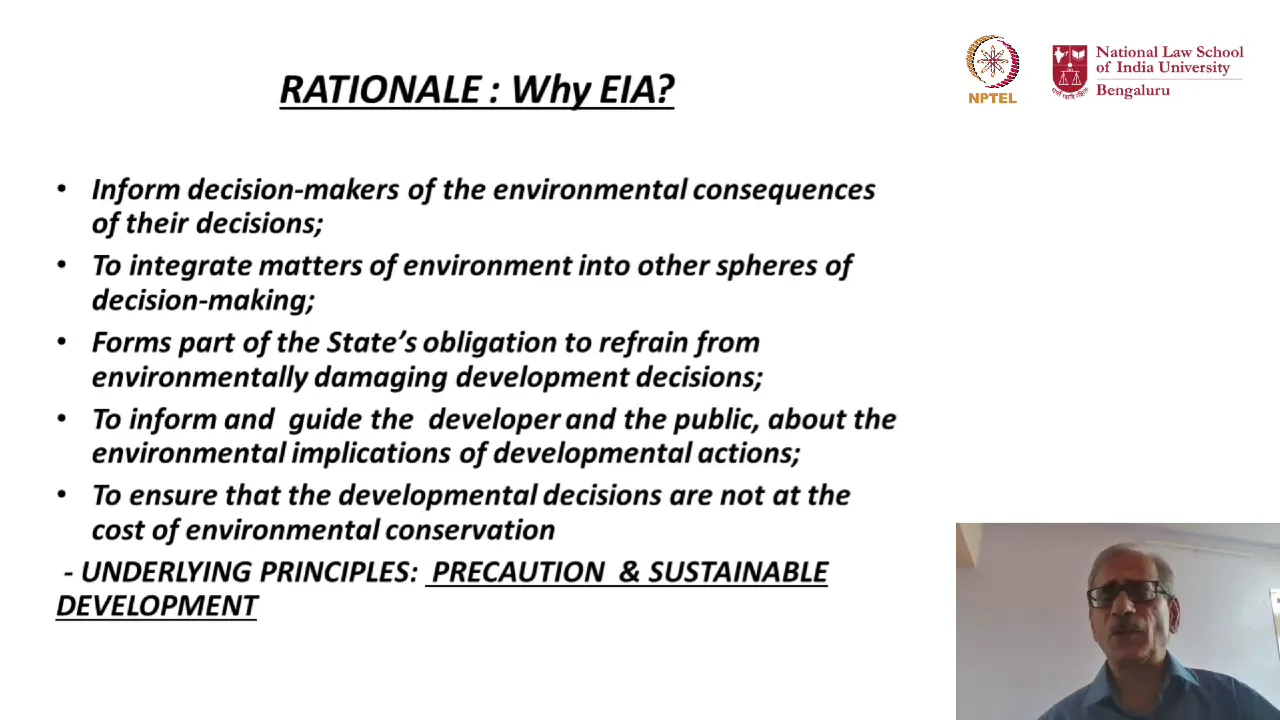 mod04lec20 - Environment Impact Assessment Law: Why EIA? Evolution of EIA