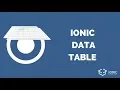 How to Create Data Tables with Ionic 4