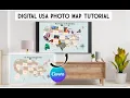 Digital USA State Photo Map Template Tutorial