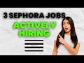 SEPHORA Is Hiring 3 Remote Jobs No experience needed 2025