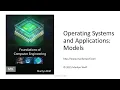 Operating Systems and Applications Models