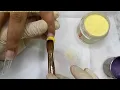 Yellow acrylic Colors Nails Art Tutorial Ombre Design
