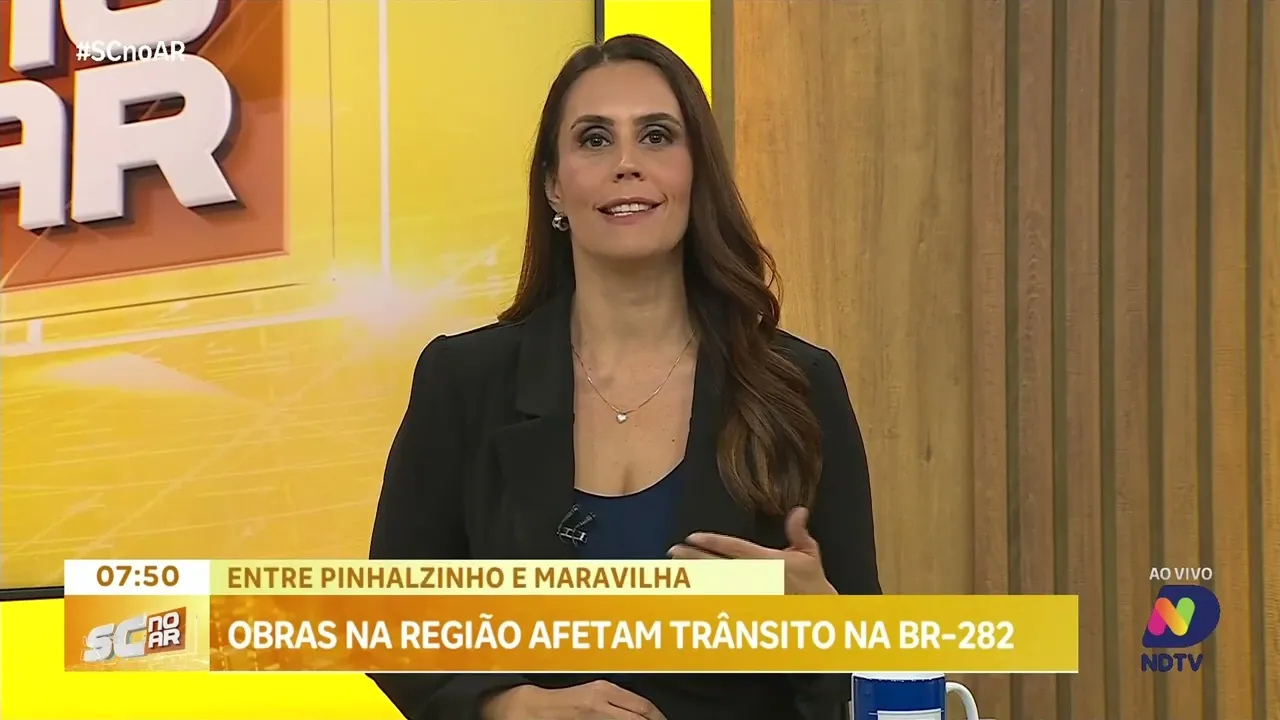 Obras na região entre Pinhalzinho e Maravilha afetam trânsito na BR-282