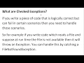What are checked and unchecked Exceptions in Java