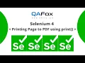 Selenium 4 - Print Page to PDF using print New Feature