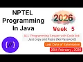 NPTEL Programming in Java Week 5 All Programming Solutions Code Link 2026
