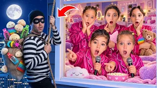 حرامي اقتحم حفلة البنات المشاهير ماريا وكتاليا نايا ويارا وملك - عملو مقالب🙀