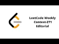 LeetCode Weekly Contest 271 Editorial All Problems Solved What The Code