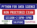 Python for Data Science Non Protected Exam Session 2nd Answers 2021