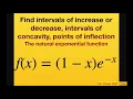Find intervals of increase decrease concavity and points of inflection f x 1-x e -x