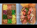 Mosaic Bento 12 Side Dish Teriyaki Chicken Easy Tacos Candle Cake cooking vlog