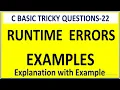 C basics in competitive exams Run time errors in c programming