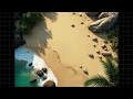 DnD compatible animated map - Beach View with Rocks and Palm Trees