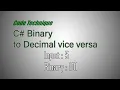 C Convert Binary to Decimal vice versa