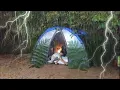 Download Lagu Camping hujan deras semalam di bawah tebing tinggi tengah hutan, air sungai naik \u0026 pulang ke rumah 