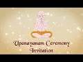 Invitations For Upanayanam Upanayana Sanskar Invitation UCV04