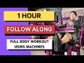FOLLOW-ALONG Full Body Strength and Cardio Workout for Beginners Using Machines at Planet Fitness
