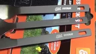 Esbit Lightweight Titanium Cutlery Set Foldable KFS review