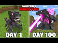 Ik heb 100 dagen overleefd als GODZILLA in Minecraft